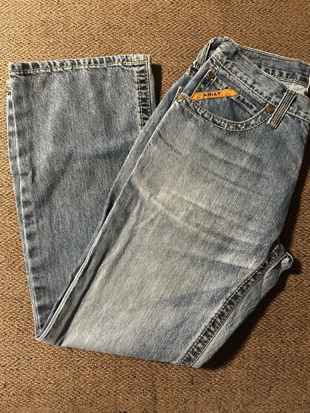 Ariat Light Wash Boot Cut Jeans - Light Blue